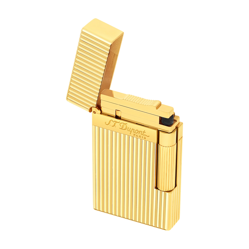 S.T. Dupont, Feuerzeug, Ligne 2, guillochiert in Gold