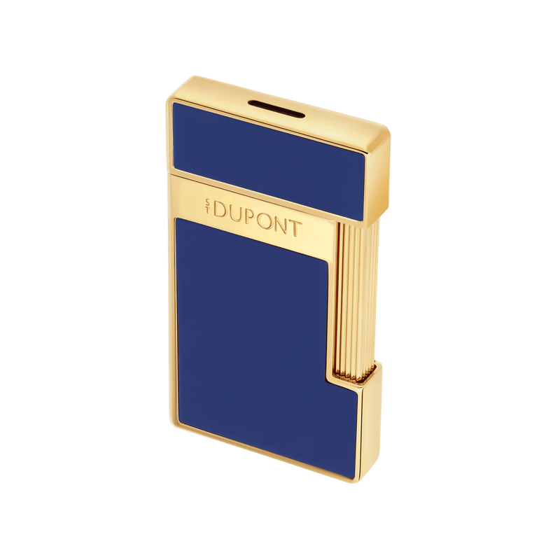 S.T. Dupont, Feuerzeug, Slimmy, Blau-Lack und Gold