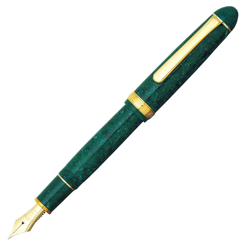 Platinum, #3776 Celluloid, Füller, Jade Green