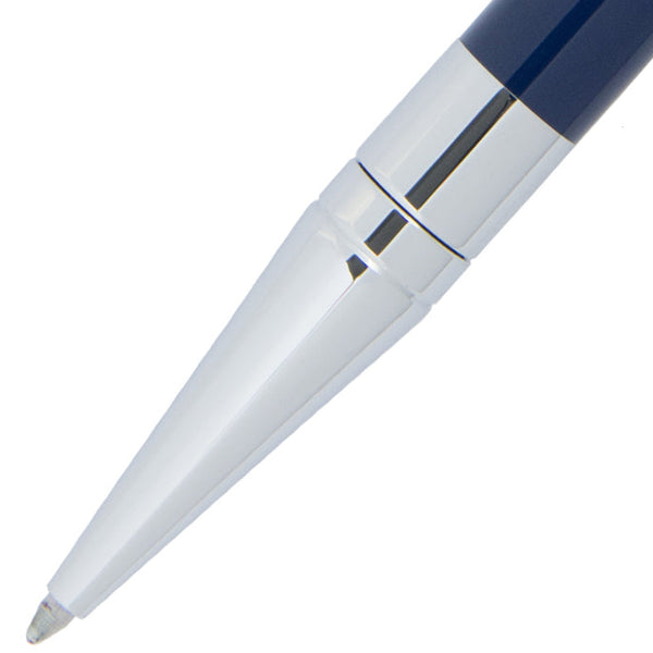S.T. Dupont, D-Initial Kugelschreiber, Lack in Blau/verchromt