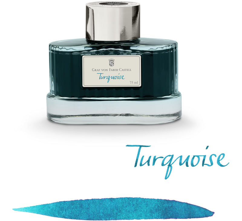 Graf von Faber-Castell, Tintenglas, Turquoise 75ml