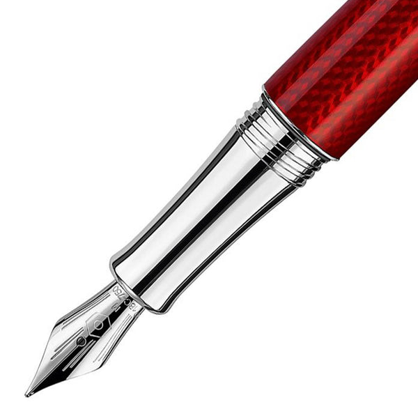 Caran d'Ache, Füller, Léman, ROUGE CARMIN, versilbert