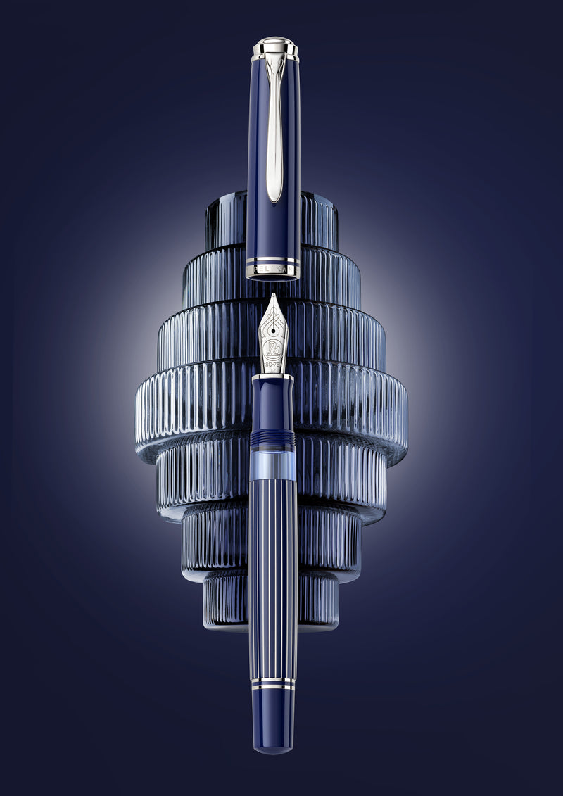 Pelikan, Füller , Classic M815 Metal Striped Blue, Special Edition