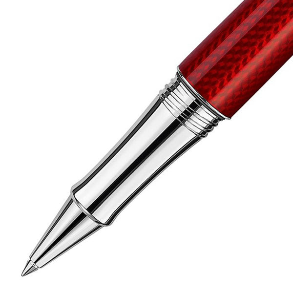 Caran d'Ache, Tintenroller, Léman, ROUGE CARMIN, versilbert