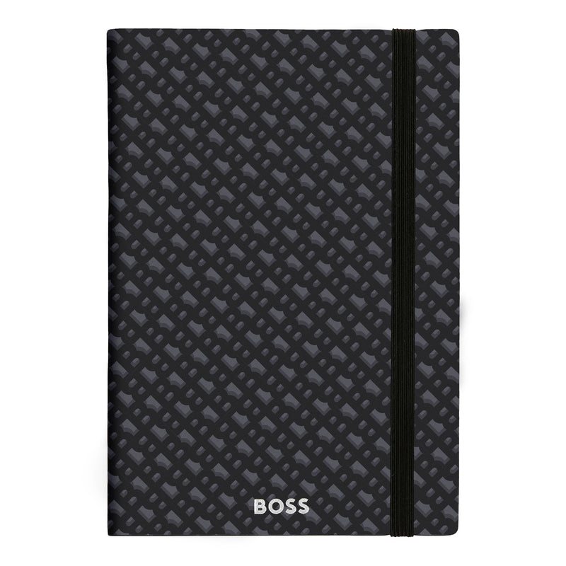 HUGO BOSS Notizbuch Monogram A5, grau