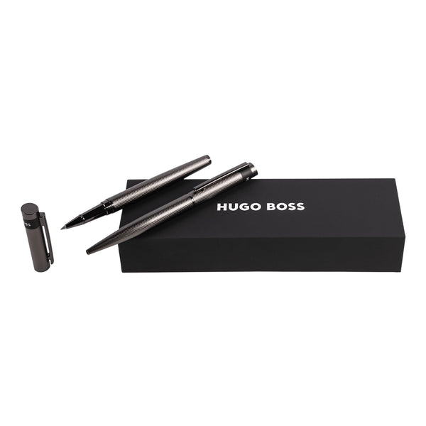 HUGO BOSS,SET  Kugelschreiber + Tintenroller Loop Diamond, gun