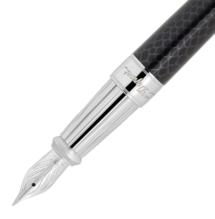 S.T. Dupont, Füller, Line D Eternity, Snake Skin, schwarz