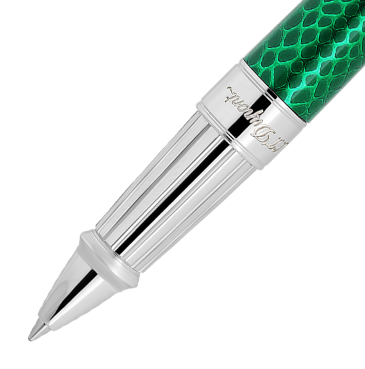 S.T. Dupont, Tintenroller, Line D Eternity, Snake Skin, grün