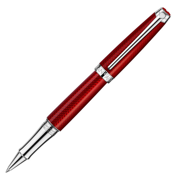 Caran d'Ache, Tintenroller, Léman, ROUGE CARMIN, versilbert