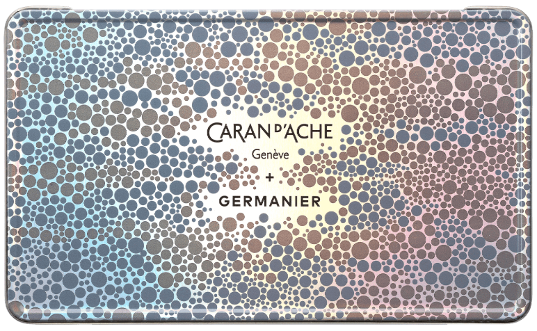 Caran d´Ache, Ecridor GERMANIER, Kugelschreiber platiniert & Lederetui -  SONDEREDITION