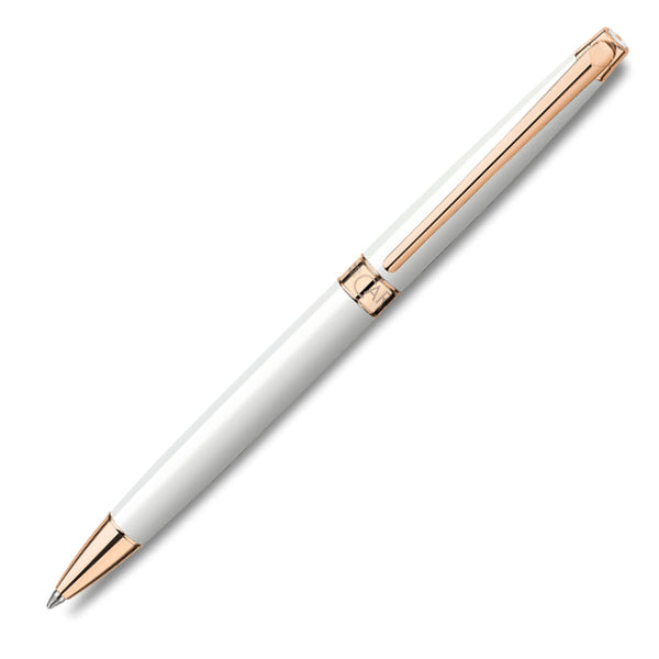 Caran d'Ache, Kugelschreiber, Léman SLIM, Roségold, weiß