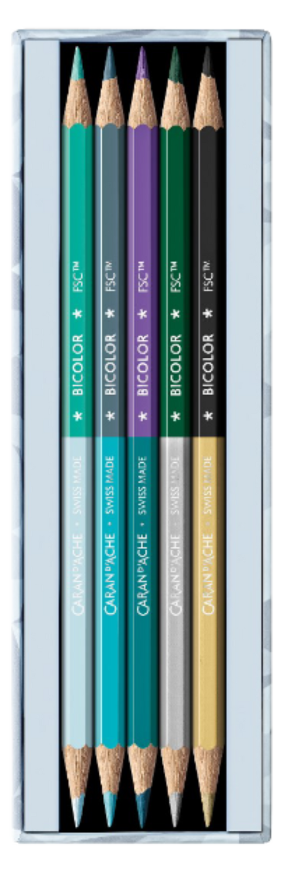 Caran d'Ache, Bicolor Farbstifte Set, Alpine Frost