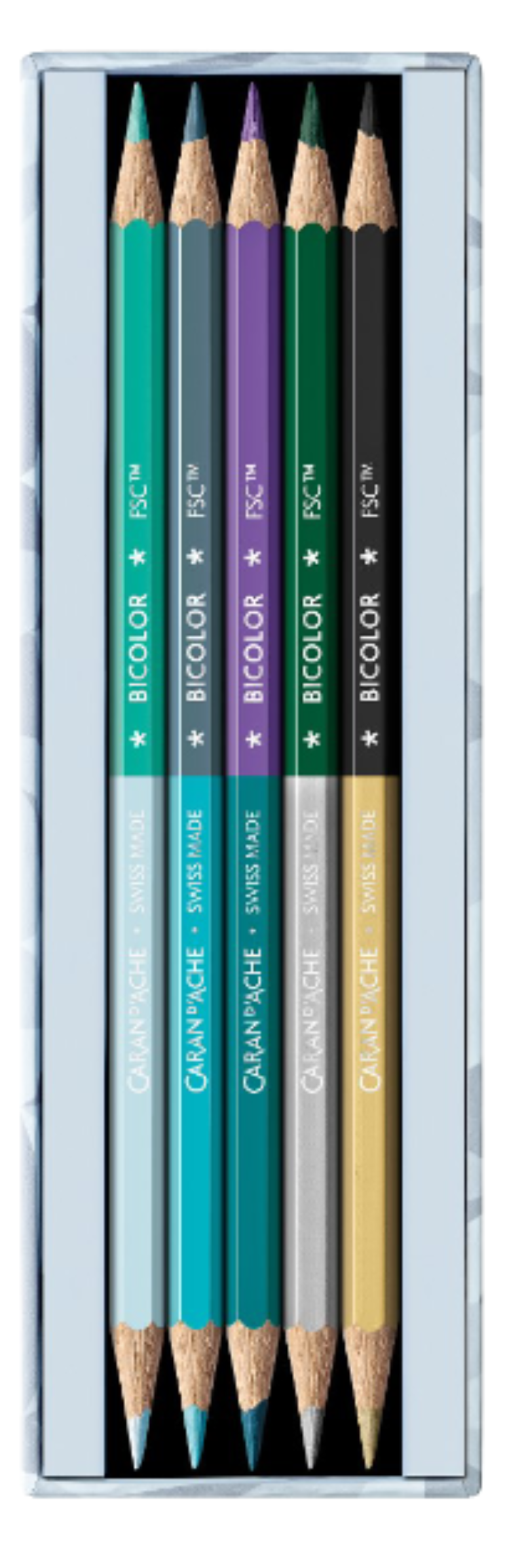 Caran d'Ache, Bicolor Farbstifte Set, Alpine Frost