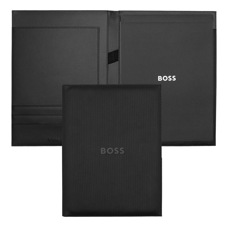 HUGO BOSS Konferenzordner Formation Linien, schwarz