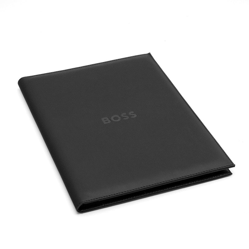 HUGO BOSS Konferenzordner Formation Linien, schwarz