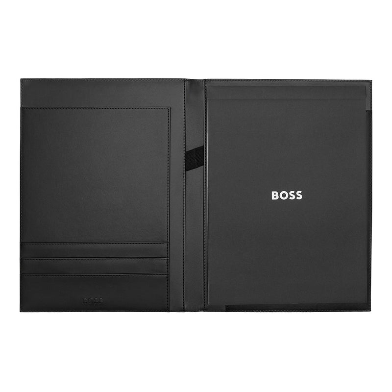 HUGO BOSS Konferenzordner Formation Linien, schwarz