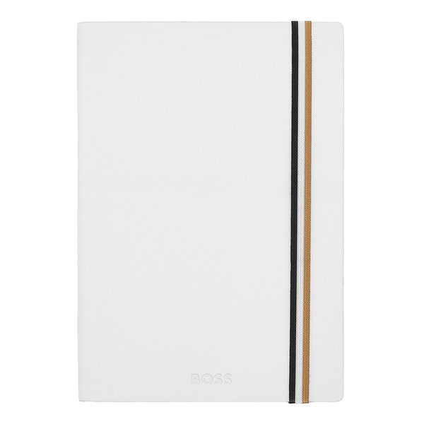 HUGO BOSS, Notizbuch, Iconic, Weiß, A5, Liniert