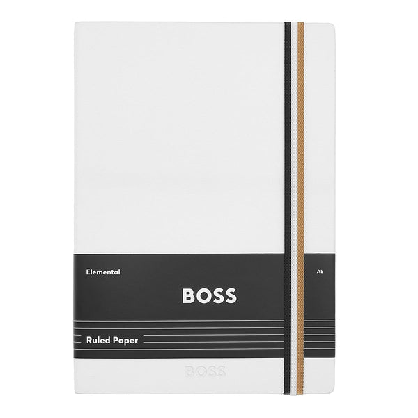 HUGO BOSS Notizbuch Iconic A5, weiß