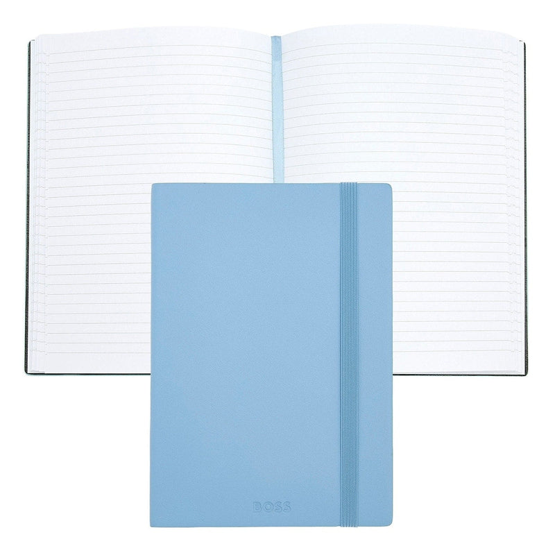 HUGO BOSS Notizbuch Monogram Pastel, A5, Light Blue