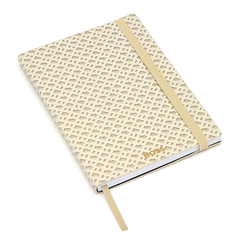 HUGO BOSS Notizbuch Monogram Pastel, A5, Cream