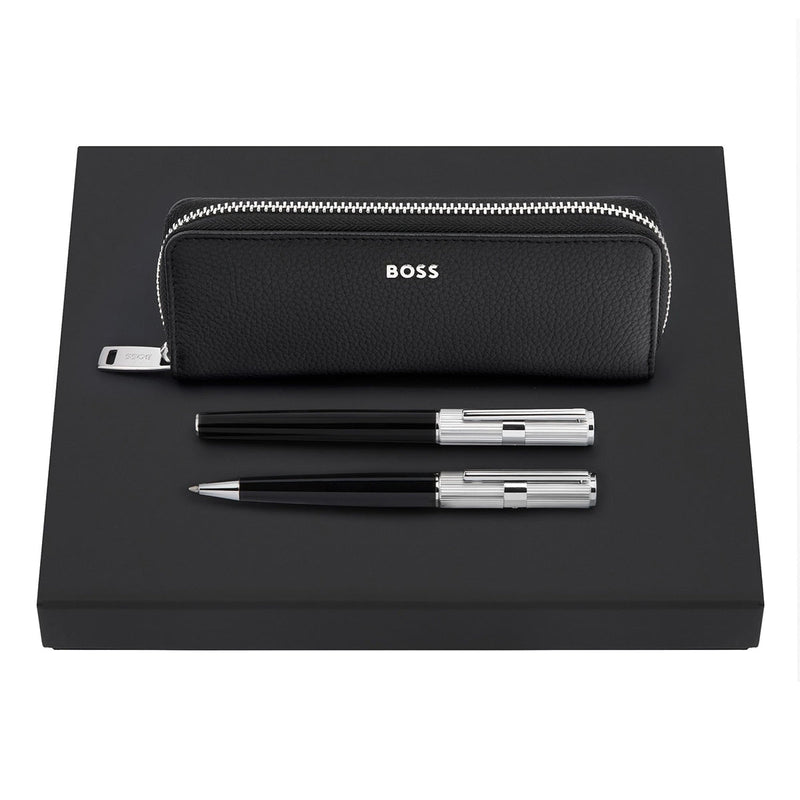 HUGO BOSS Füller, Kugelschreiber, Etui Formation schwarz