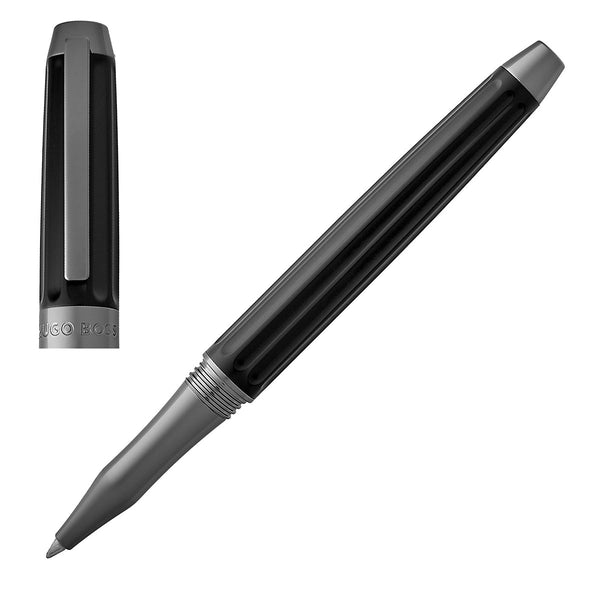 HUGO BOSS Kugelschreiber, Tintenroller Beam Matt, schwarz