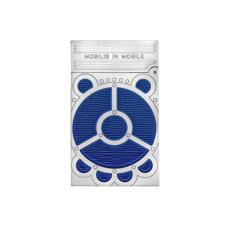 S.T. Dupont, Ligne 2, lackiertes Feuerzeug, 20'000 Meilen unter dem Meer, blau gulf stream