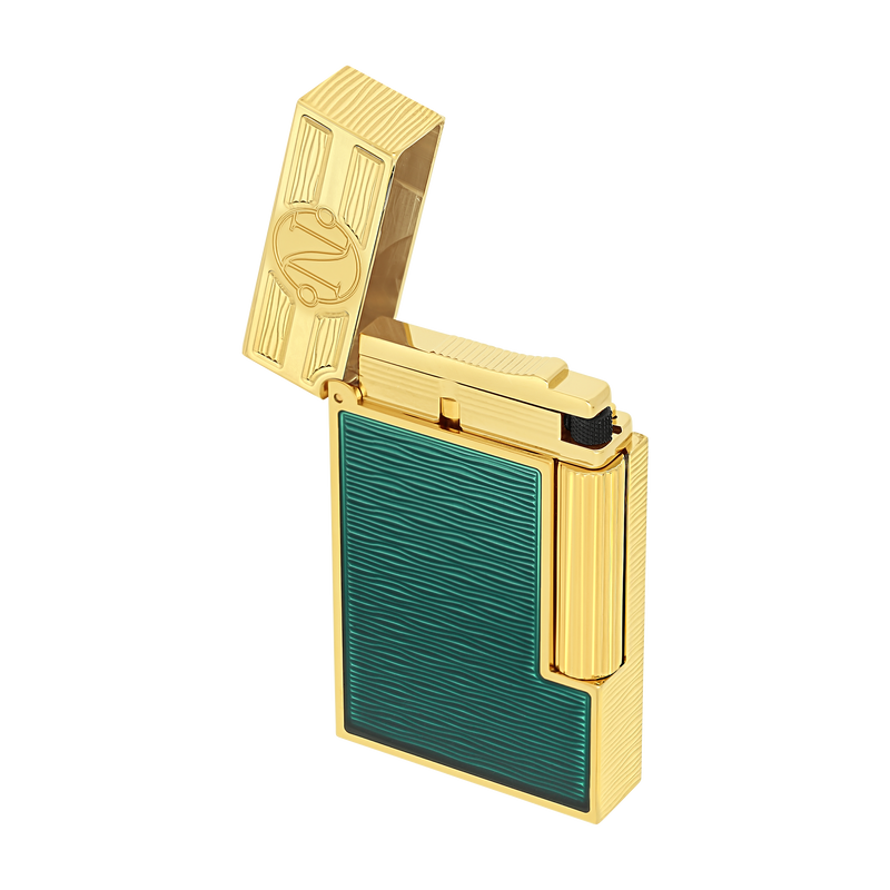 S.T. Dupont, Ligne 2, lackiertes Feuerzeug, 20'000 Meilen unter dem Meer, Grün Pacific