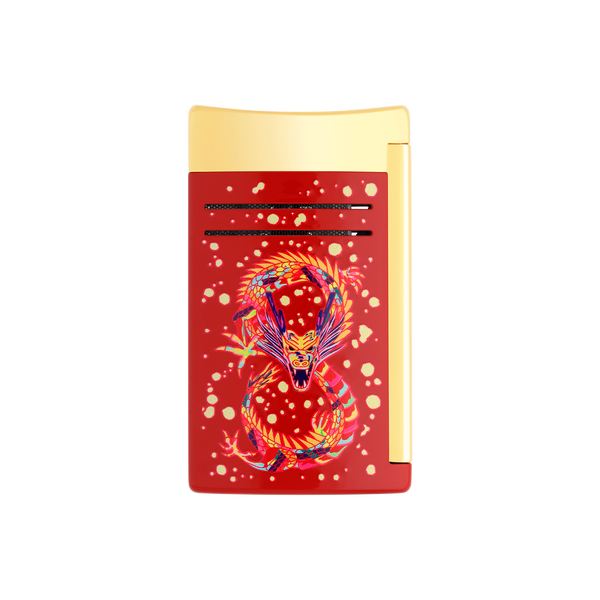 S.T. Dupont, Maxijet, lackiertes Feuerzeug, Dragon Burgundy