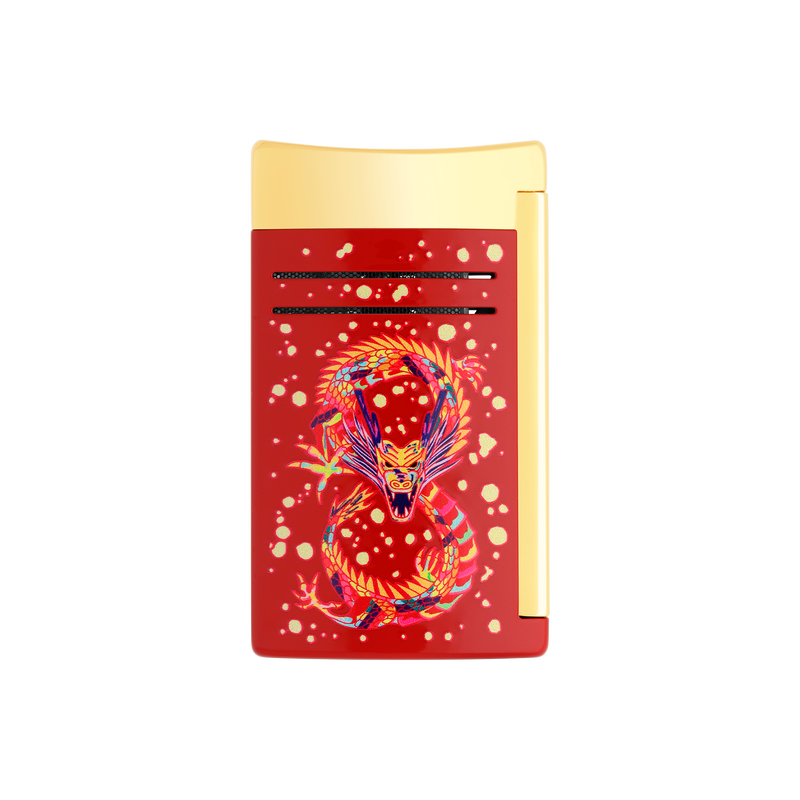 S.T. Dupont, Maxijet, lackiertes Feuerzeug, Dragon Burgundy