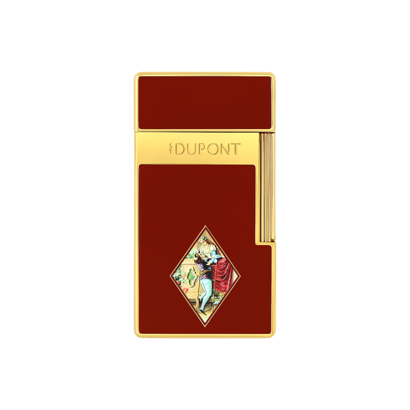 S.T. Dupont, lackiertes Feuerzeug, Biggy, romeo y julieta, Burgund