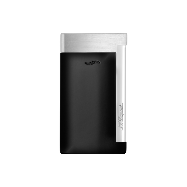 S.T. Dupont, Slim 7, lackiertes Feuerzeug, Schwarz