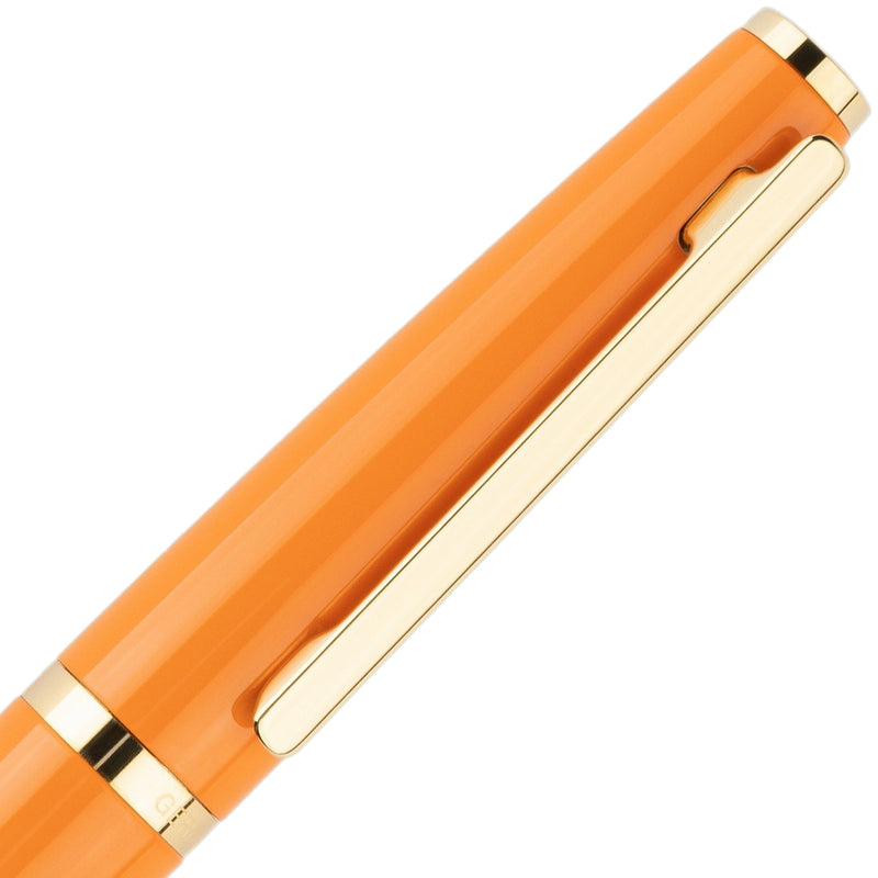 Otto Hutt, Kugelschreiber Design 06, Glanzlack, vergoldet, orange