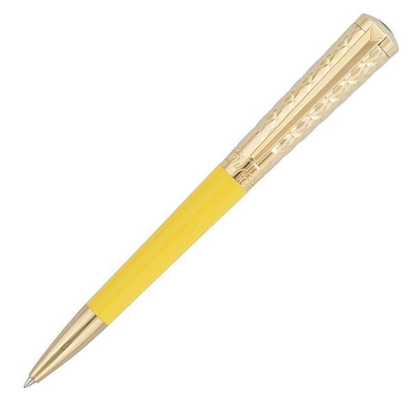 S.T. Dupont, Kugelschreiber, Liberté, mit gelbem Lack und Gelbgold