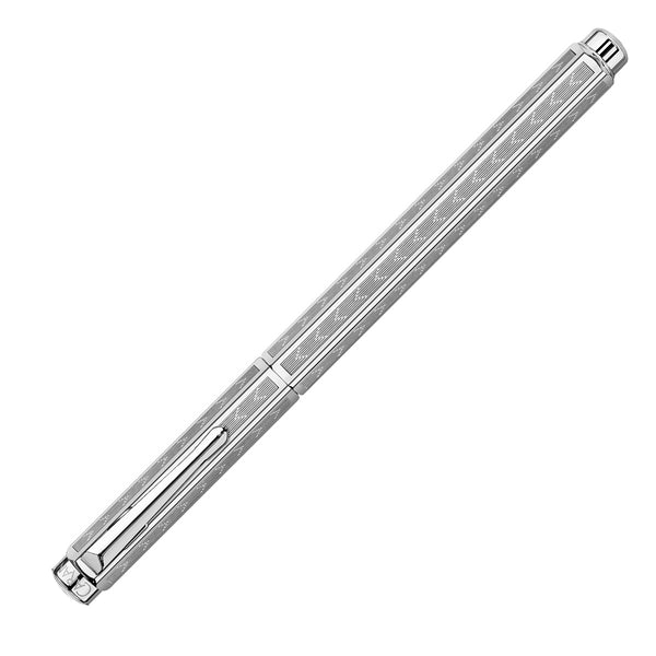 Caran D'Ache Füllhalter Ecridor Chevron, Palladiert – Feder B (breit), 13,5 Cm