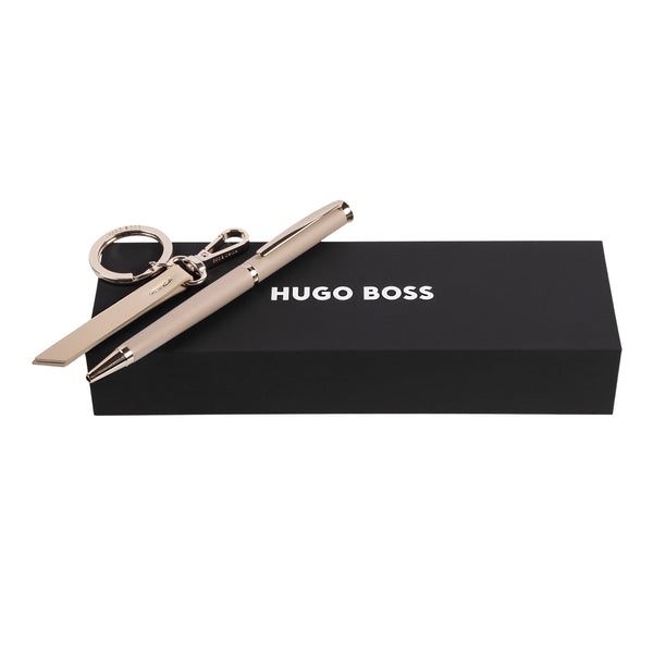 HUGO BOSS, Set Kugelschreiber & Schlüsselring, Nude
