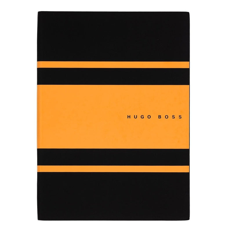 HUGO BOSS, Notizbuch, Gear, Matrix, schwarz, gelb gestreift-4