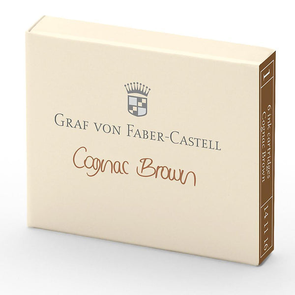 Graf von Faber-Castell, Tintenpatronen, 6x Cognac Brown-1
