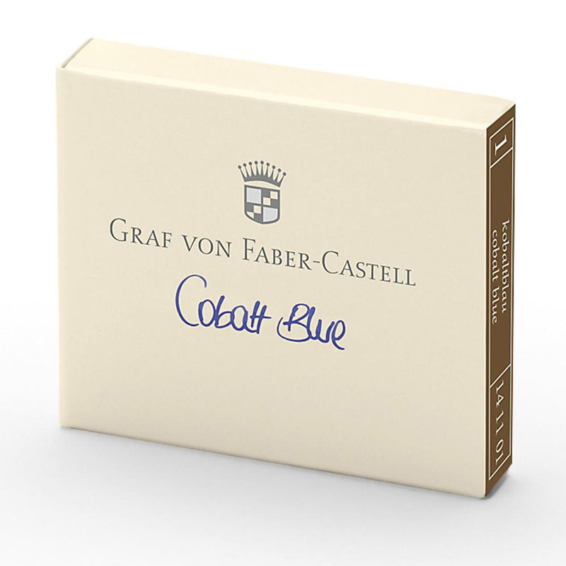 Graf von Faber-Castell, Tintenpatronen, 6x in Faltschachtel, Cobalt Blue-1