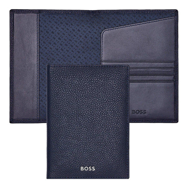 HUGO BOSS Reisebrieftasche, Classic Grained, Navy