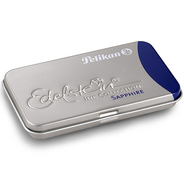 Pelikan, Tintenpatronen, Edelstein Tinte GTP/6 Sapphire im Metalletui-1
